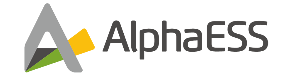 AlphaESS logo with a stylized A emblem in gray and green/yellow accents next to the word AlphaESS.